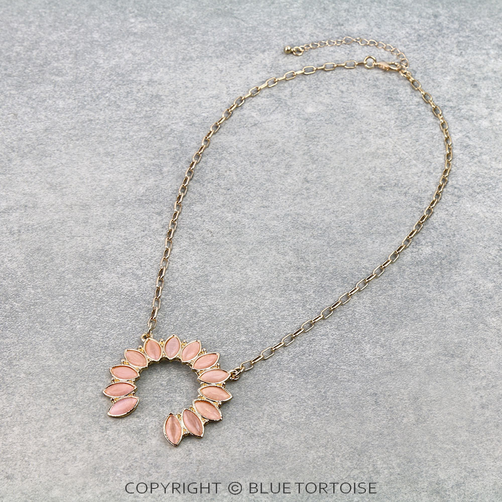 Western Squash Blossom Stone Necklace