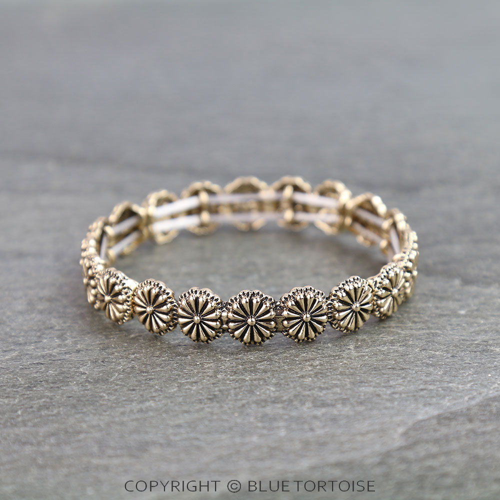 Western Concho Stretch Bracelet