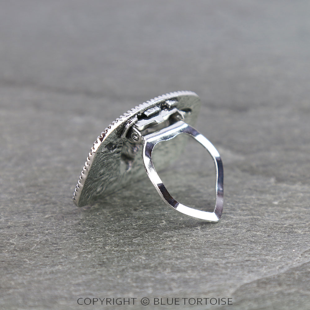 Western Steer Skull Bandana Ring - Image 2