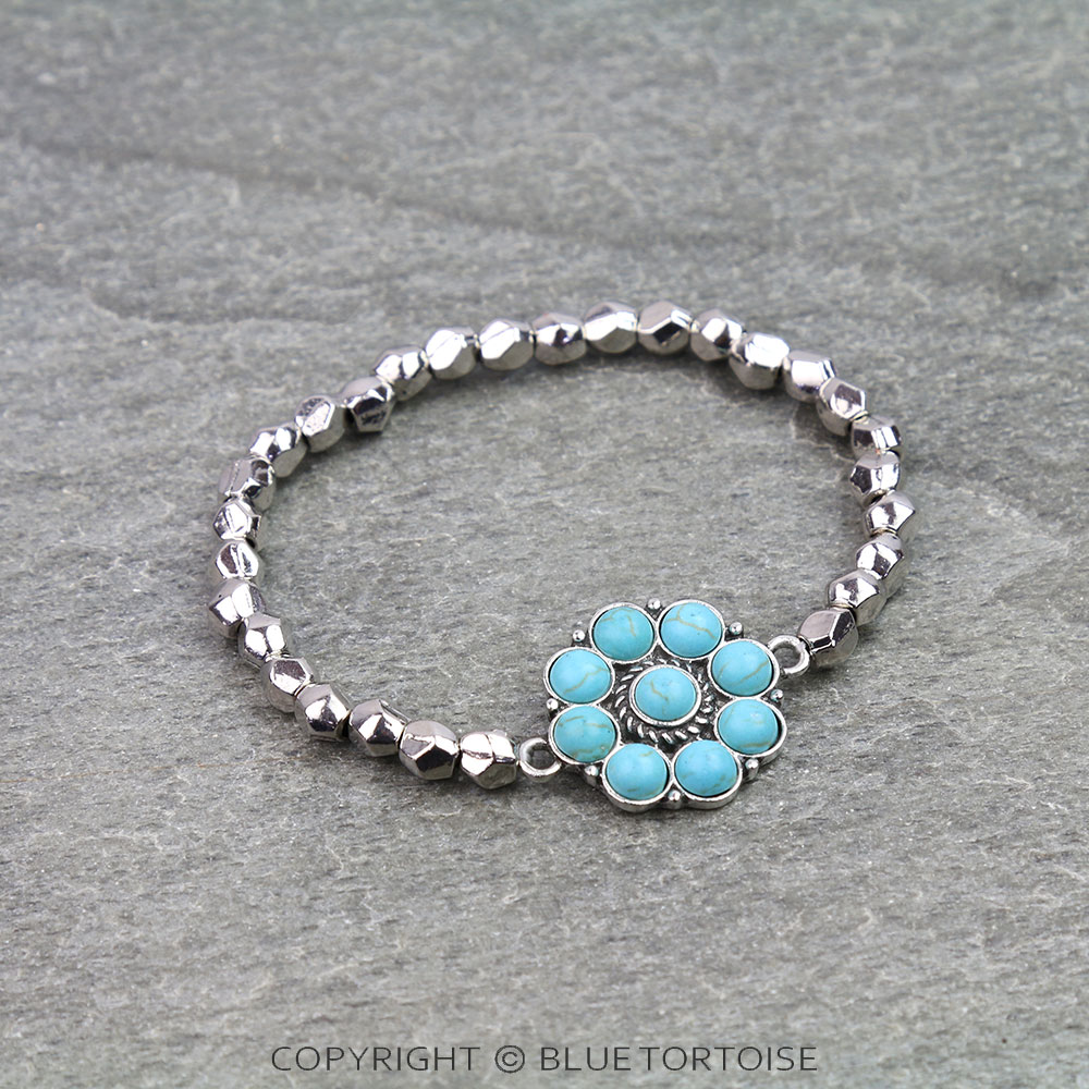 Western Concho Stone Stretch Bracelet