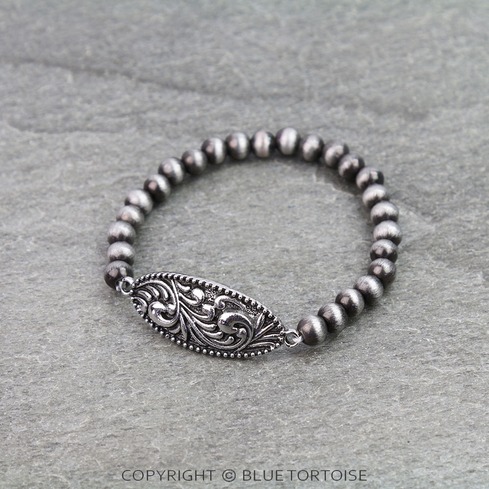 Western Style Floral Stretch Bracelet