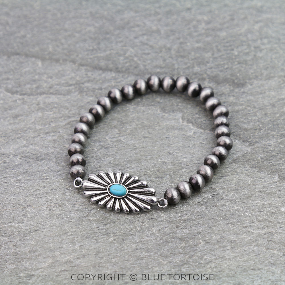 Western Style Concho Stretch Bracelet