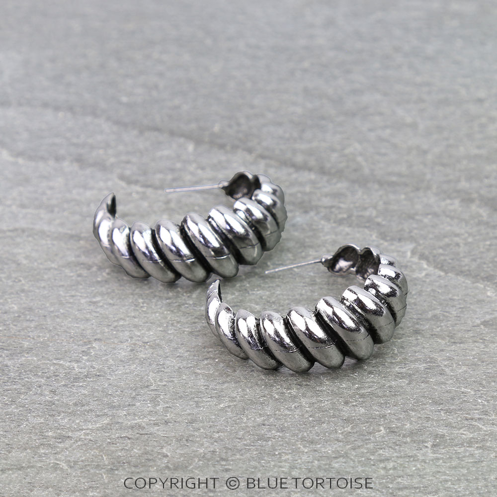 1.5" Western Style Hoop Earrings