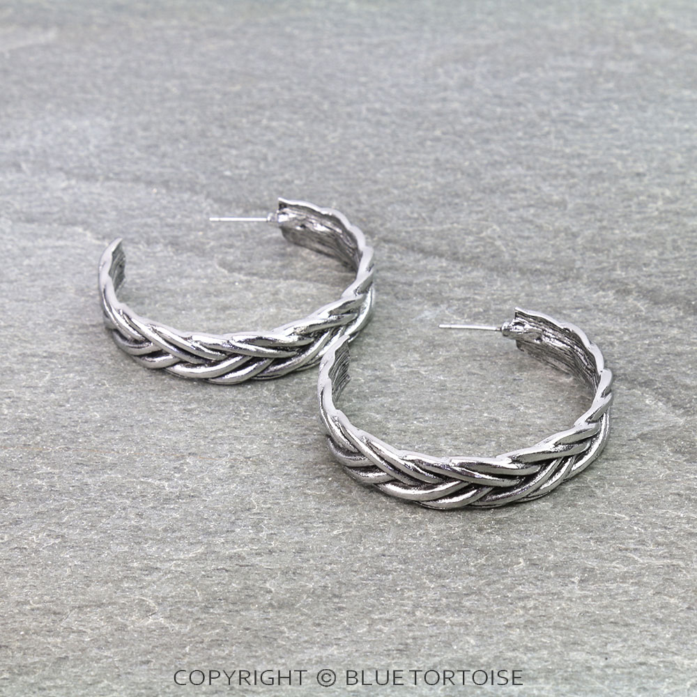 1⅞" Western Style Hoop Earrings