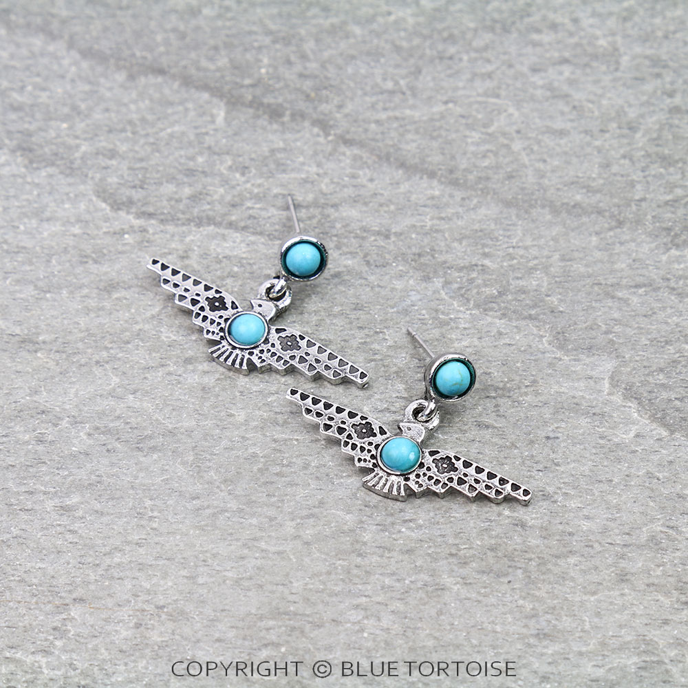 Western Thunderbird Stone Stud Earrings