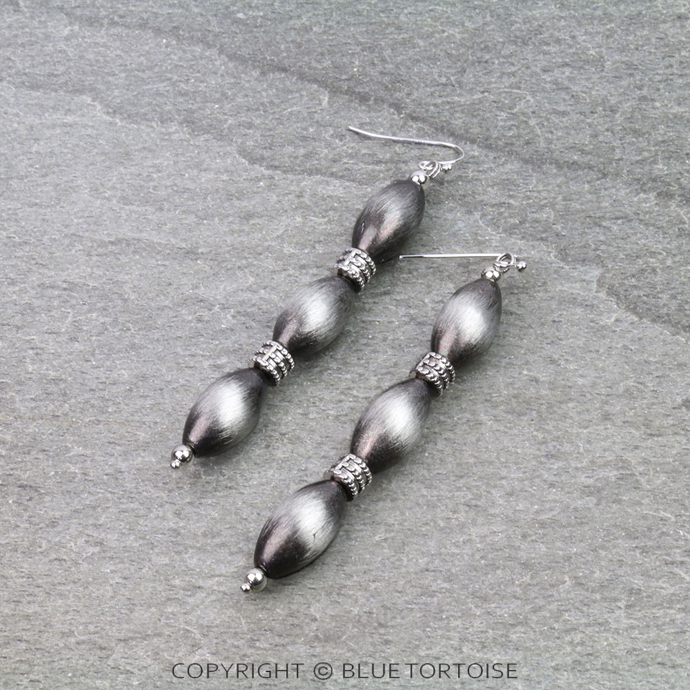 Western Navajo Style Pearl Dangle Earrings