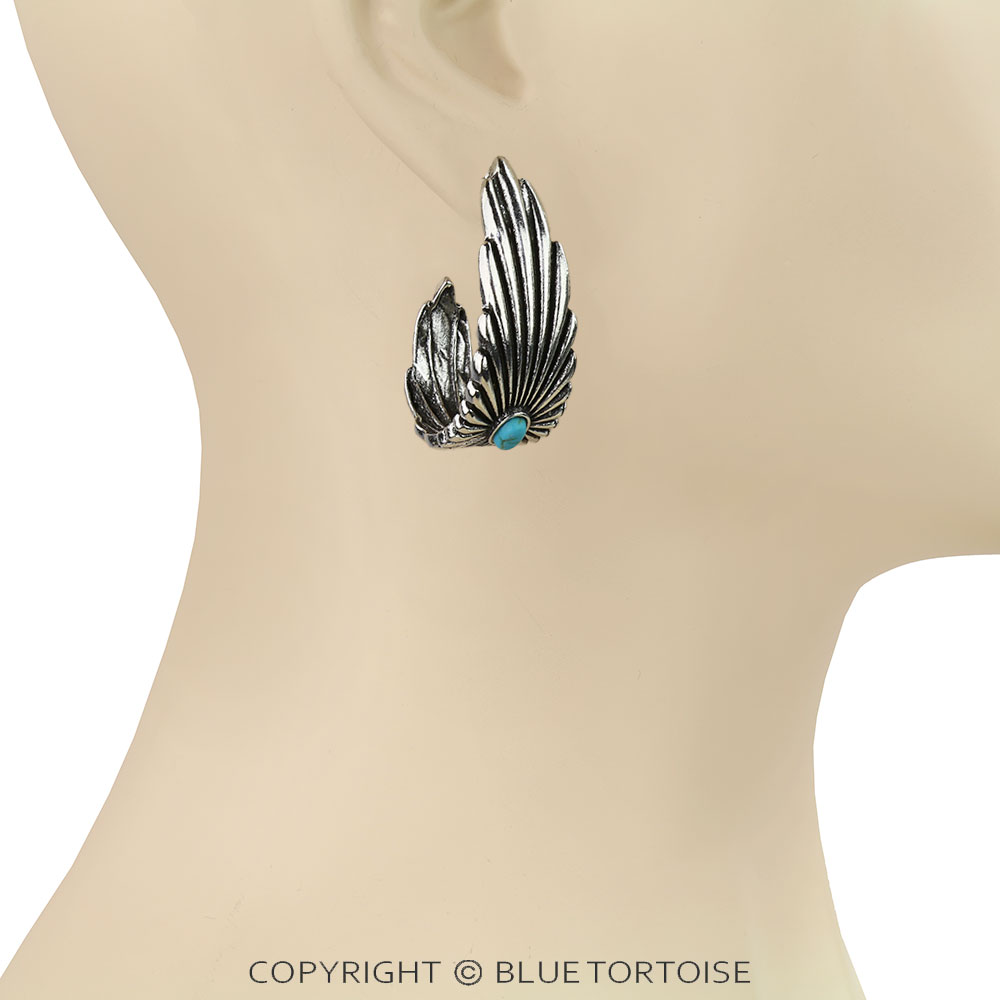 1⅛" Western Concho Hoop Earrings - Image 2