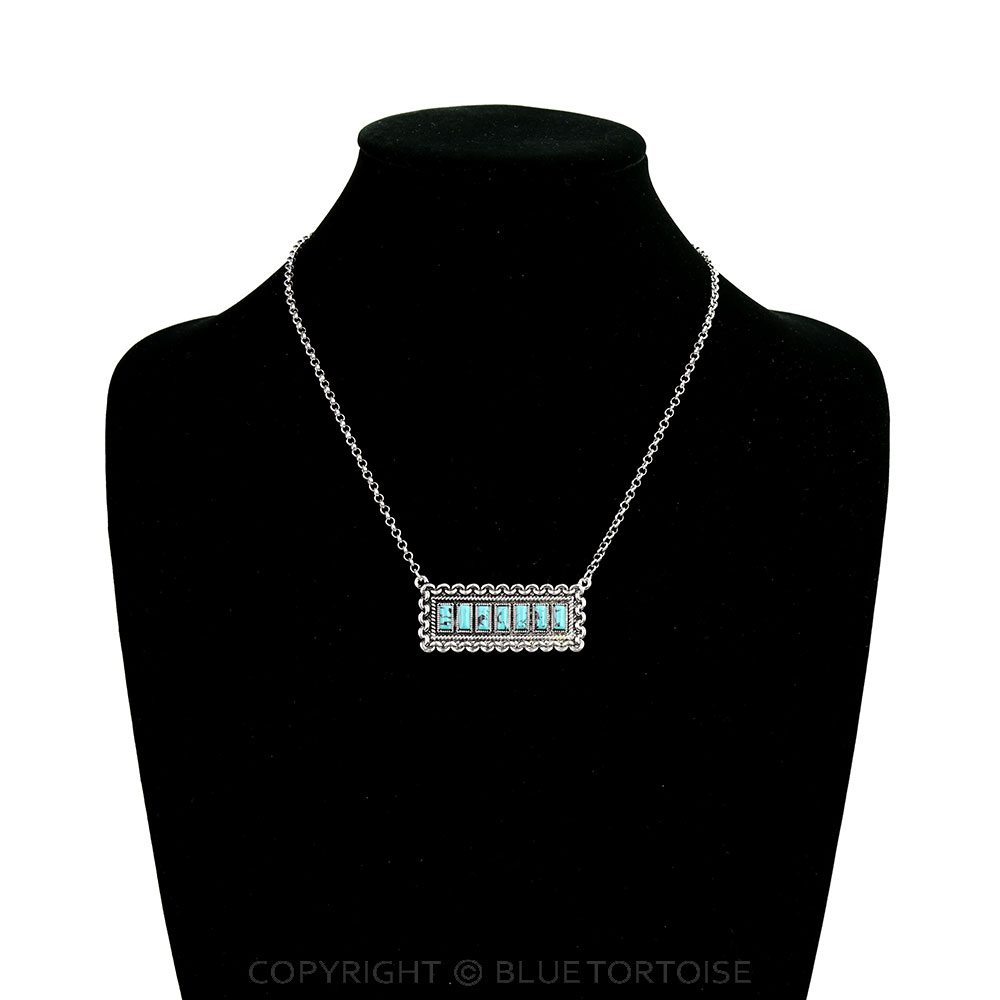 Wester Bar Stone Chain Necklace - Image 2