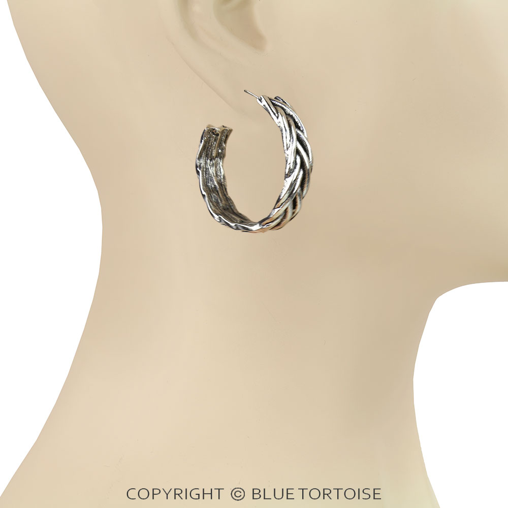 1.5" Western Style Hoop Earrings - Image 2