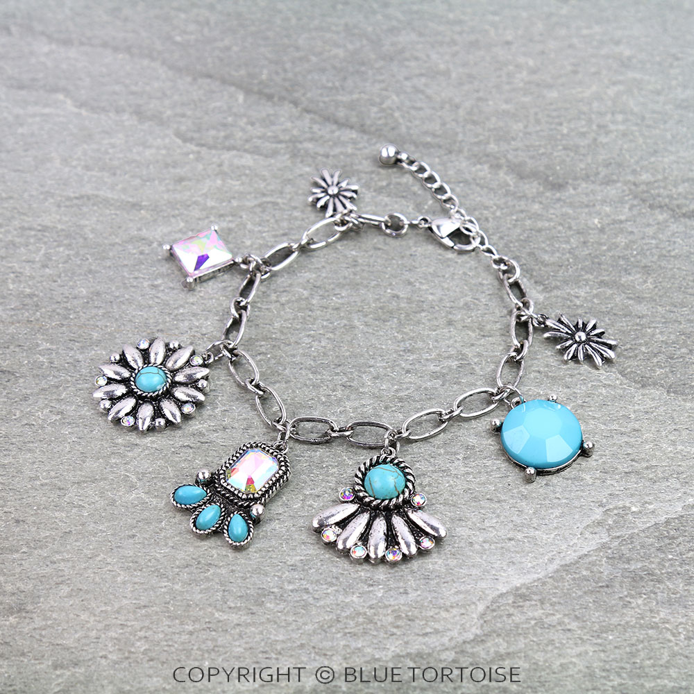 Western Style Charm Link Bracelet