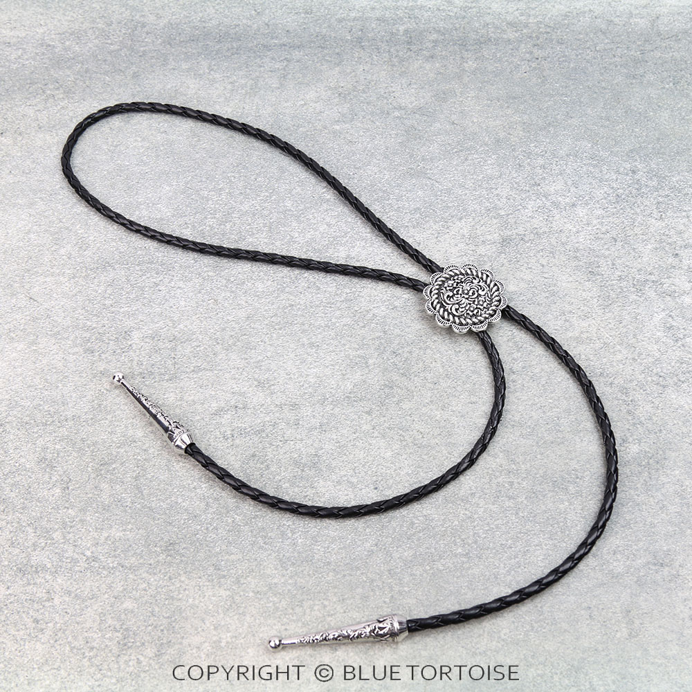 Western Floral Bolo Necklace