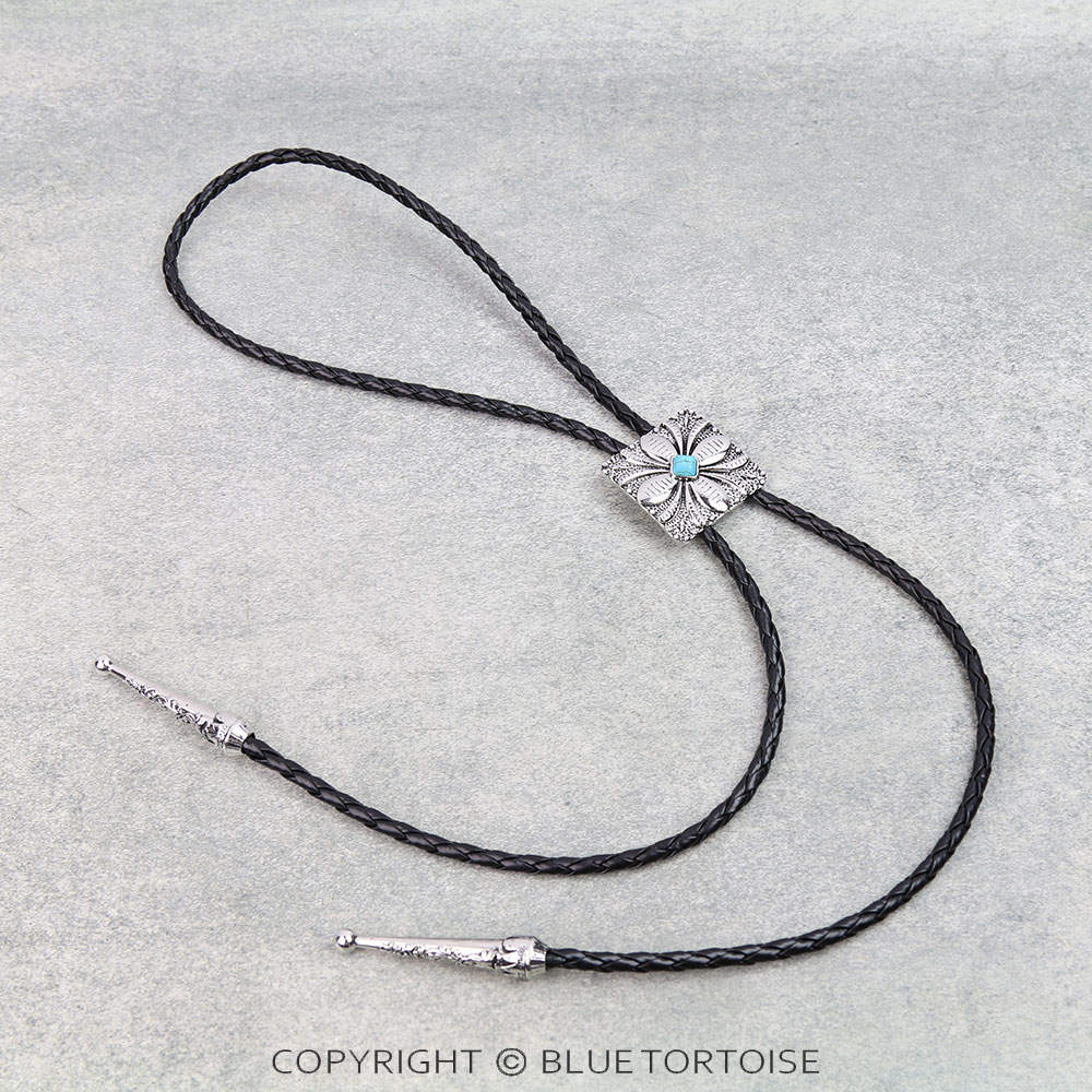 Western Flower Bolo Necklace