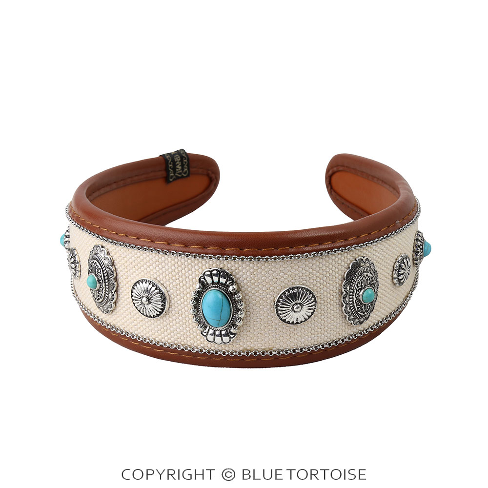 Western Concho Stone Headband
