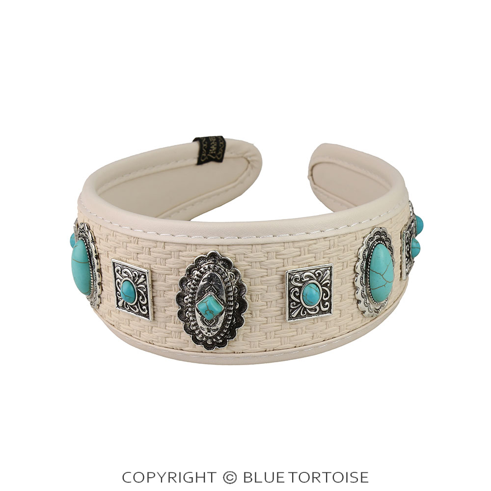 Western Concho Stone Headband