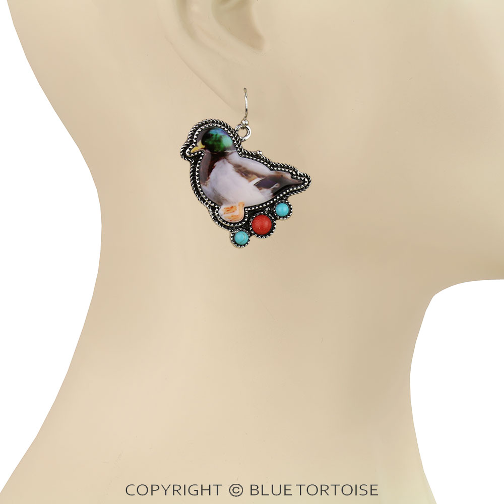 Western Duck Hunting Dangle Earrings - Image 2