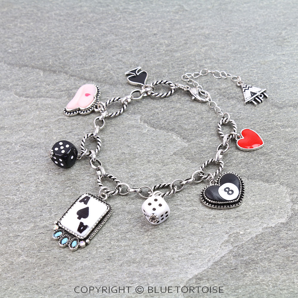 Western Fun Theme Charm Link Bracelet