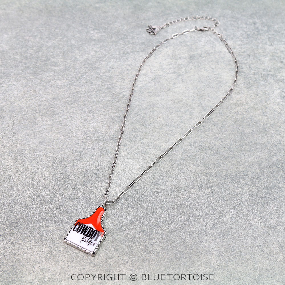 Western Cowboy Killer Ear Tag Necklace