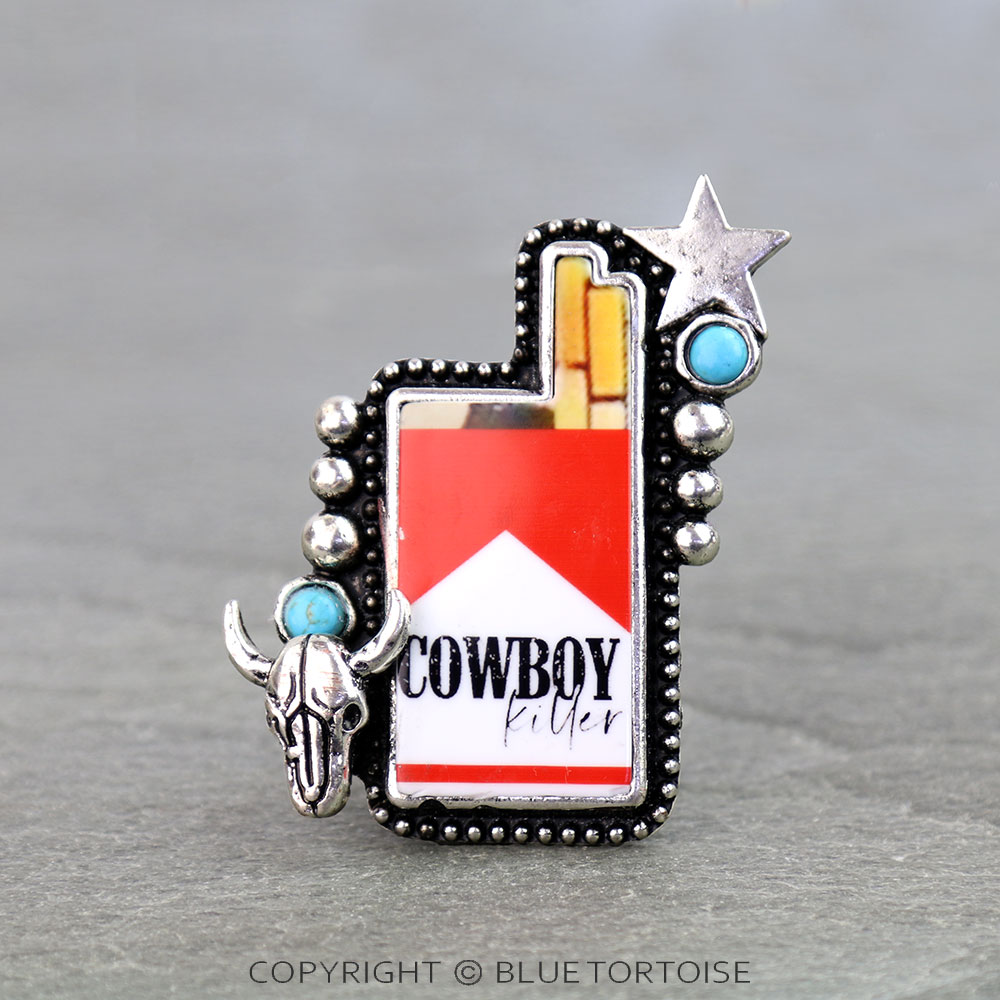 Western Red Cowboy Killer Cigarette Phone Grip and Stand