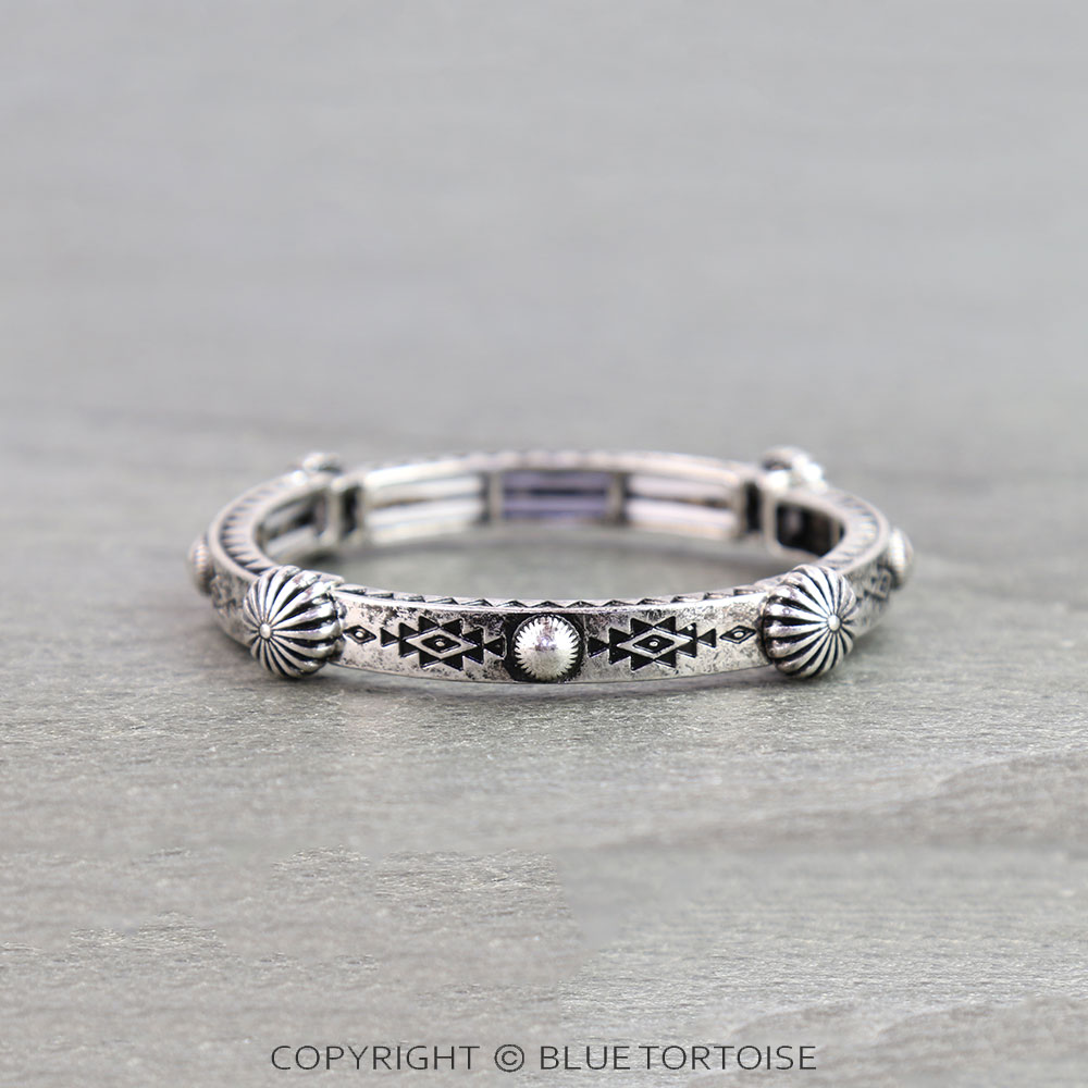 Western Aztec Concho Stretch Bracelet - Image 2