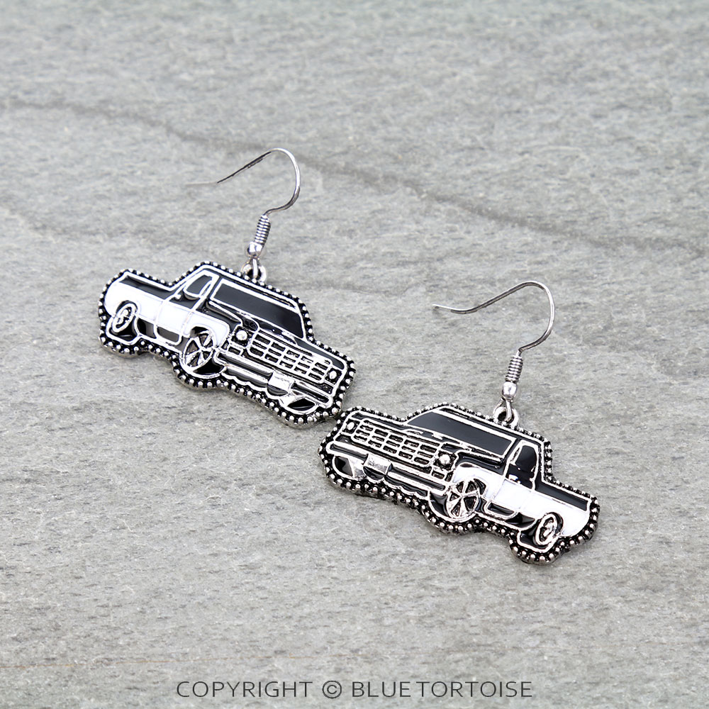 Western Truck Enamel Dangle Earrings