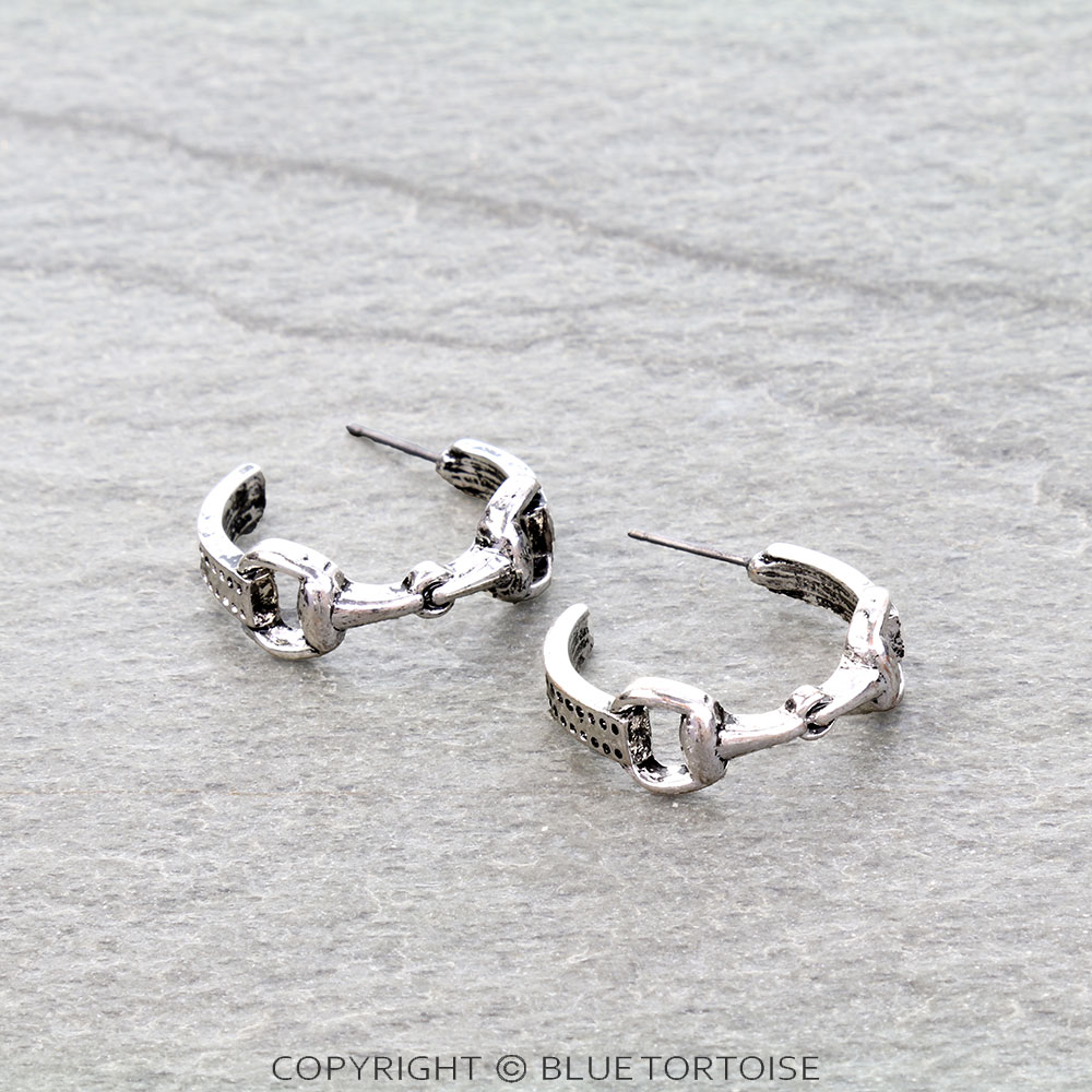 Western Horsebit Hoop Earrings