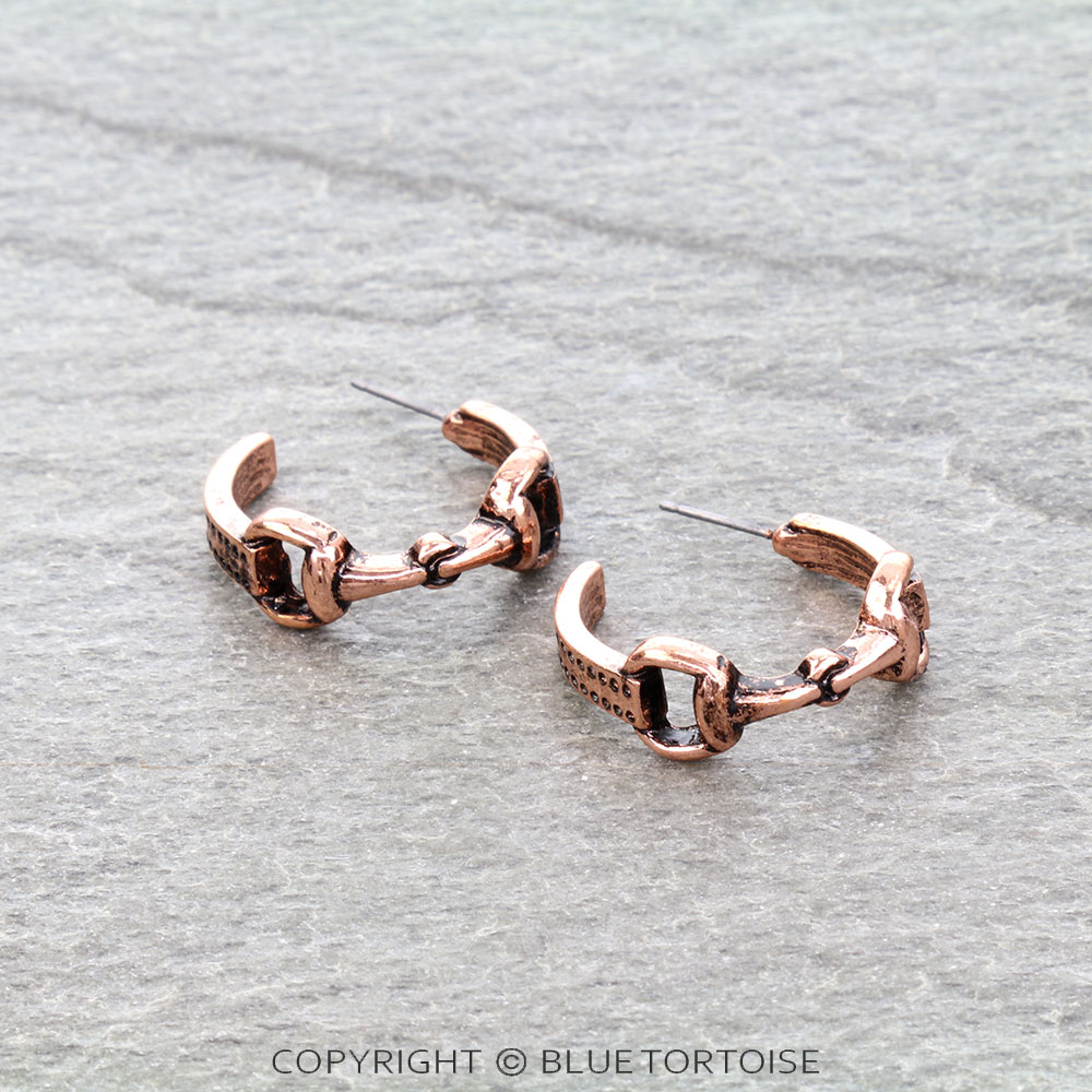 Western Horsebit Hoop Earrings