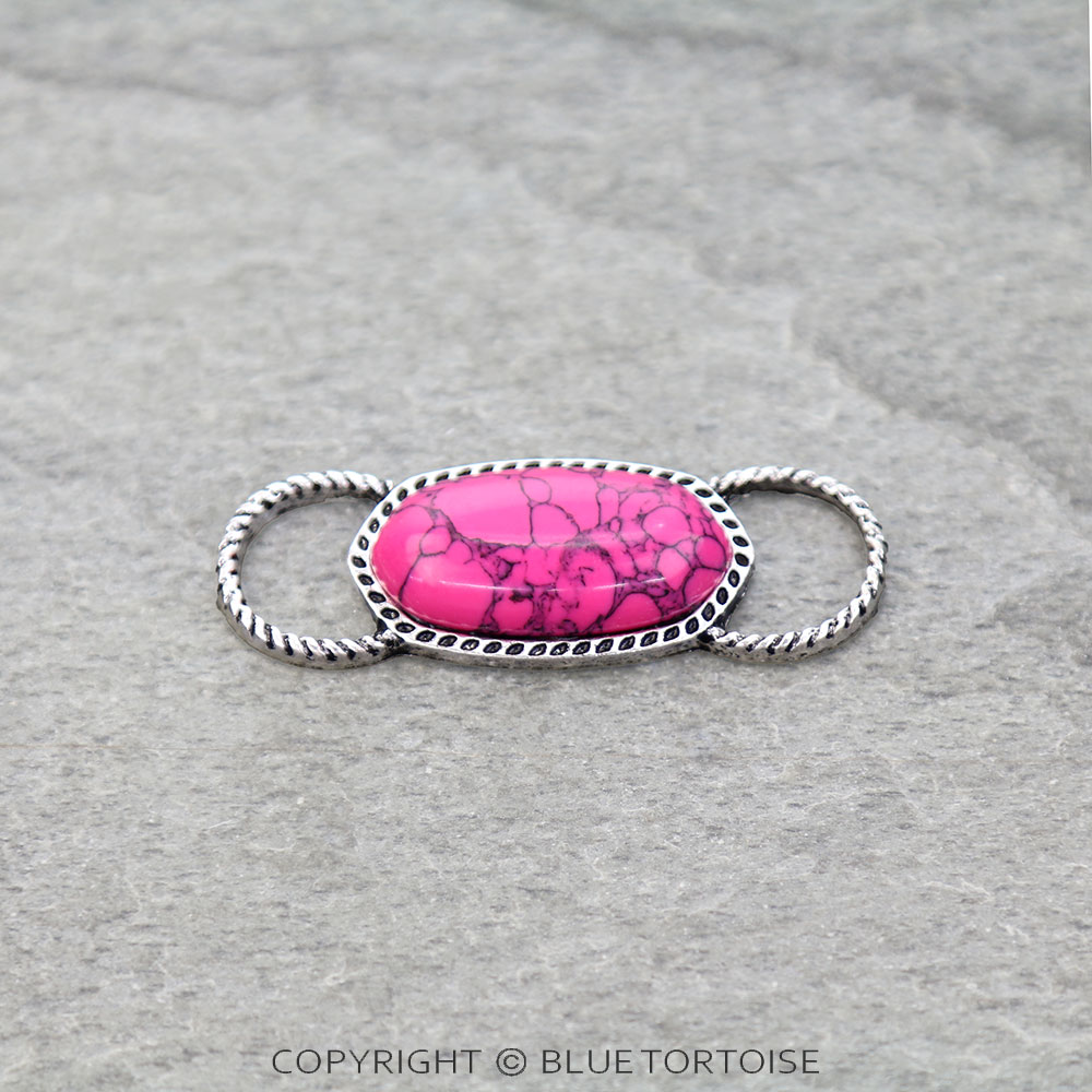 Western Oval Stone Scarf Holder