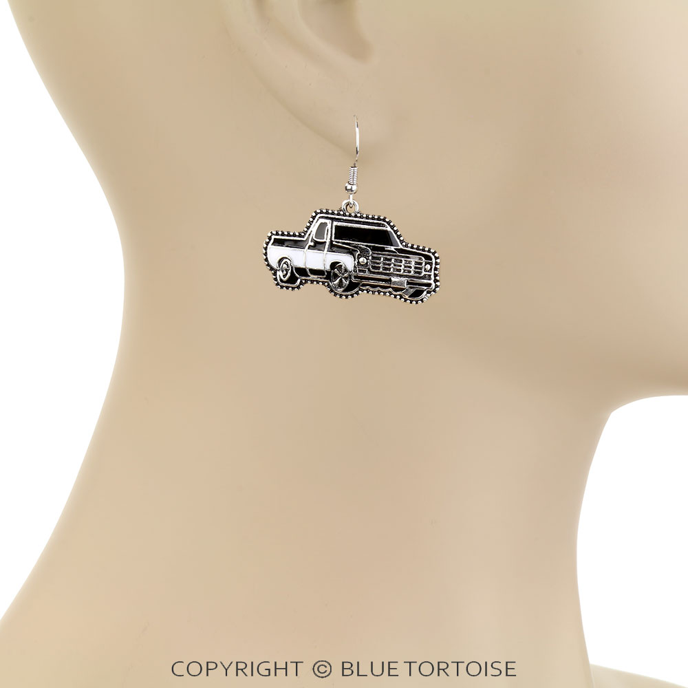 Western Truck Enamel Dangle Earrings - Image 2