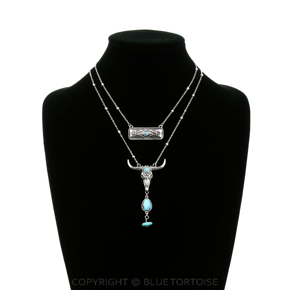 2 Layered Western Theme Necklace - Image 2