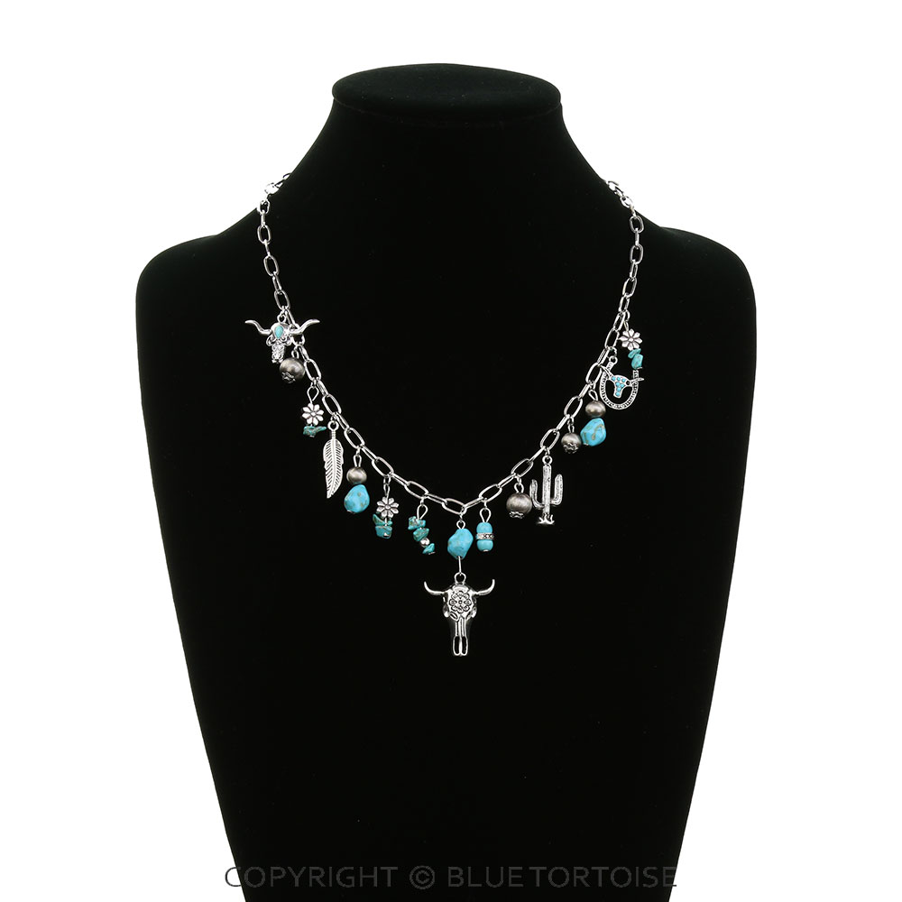 Western Theme Multi Charm Necklace - Image 2