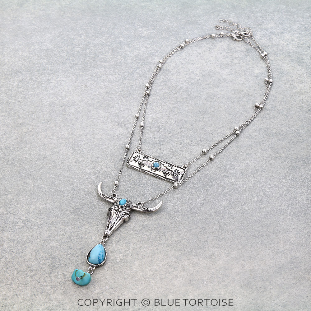 2 Layered Western Theme Necklace