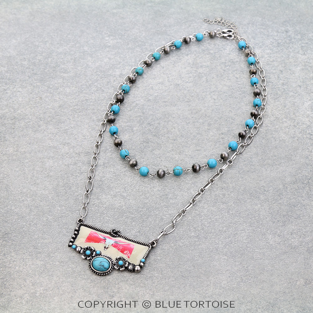 2 Layered Western Theme Necklace