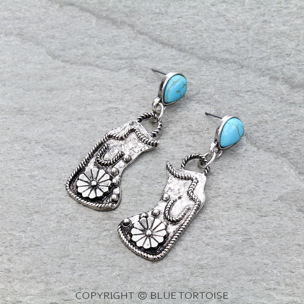 Western Horse Saddle Stud Earrings