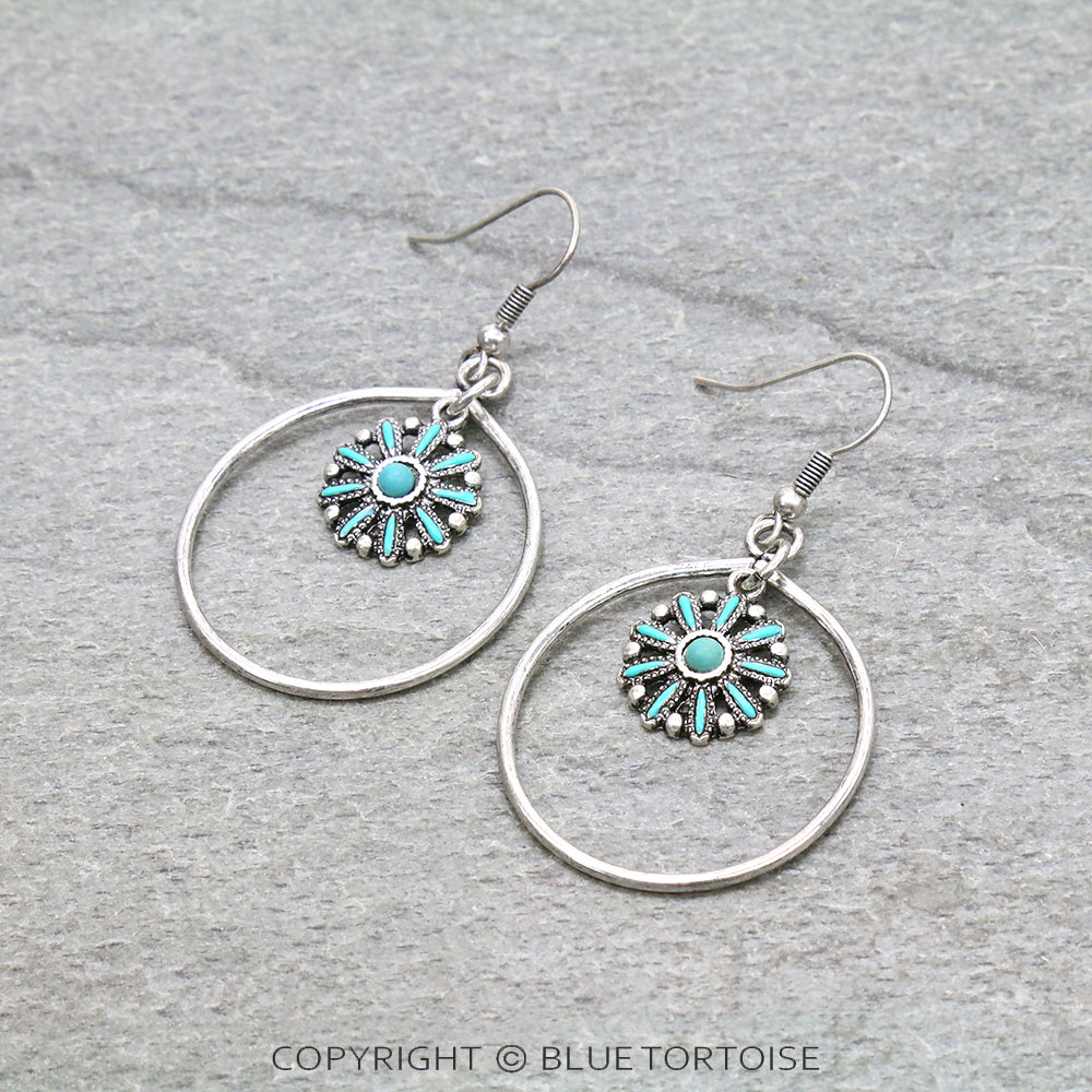 Western Circle Design Dangle Earrings – Bluetortoisewholesale