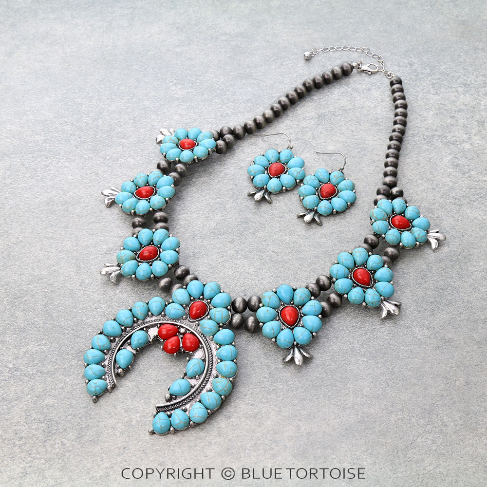 Western Squash Blossom Necklace Set