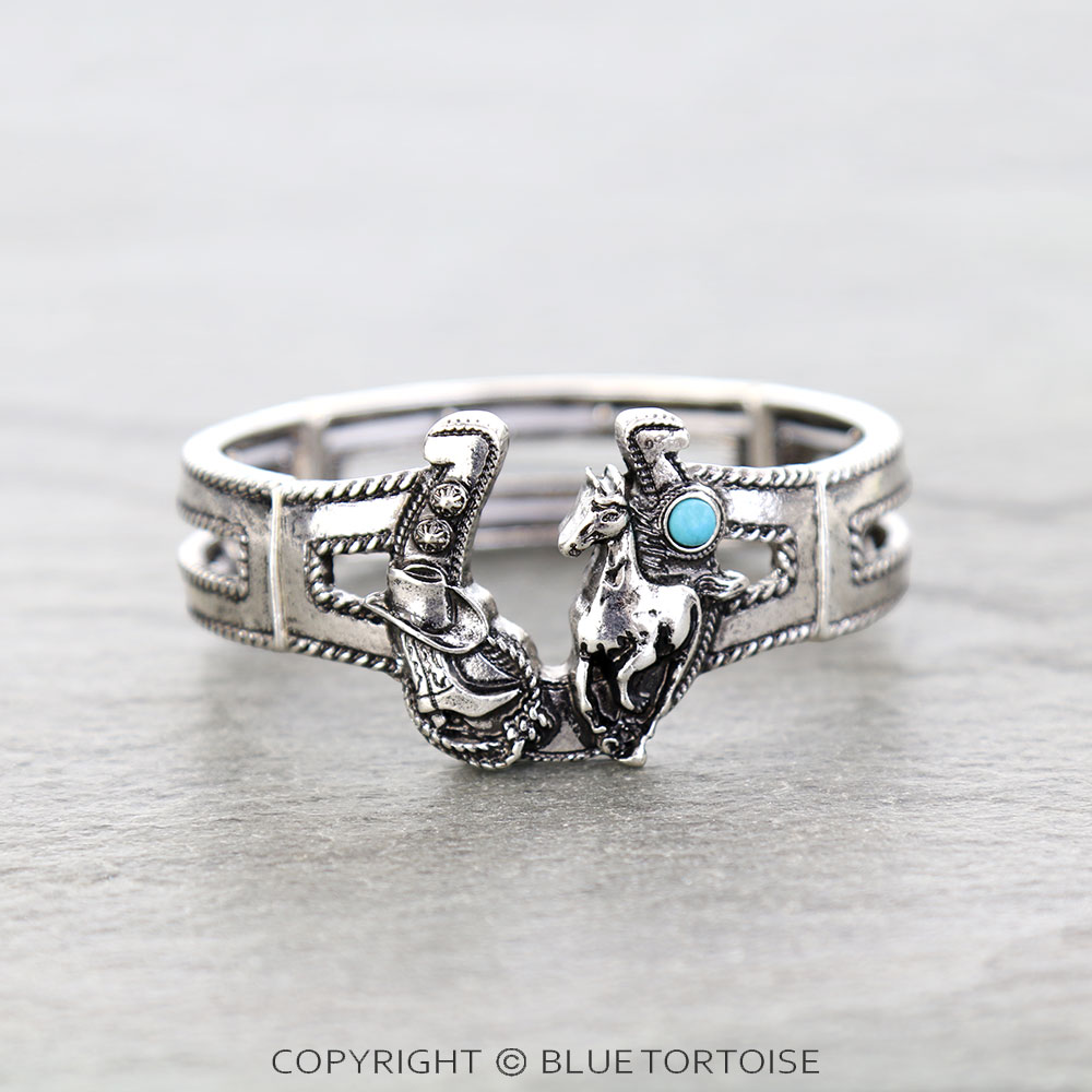 Western Horseshoe Stretch Bracelet