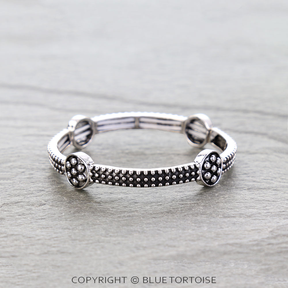 Western Slim Bubble Stretch Bracelet - Image 2