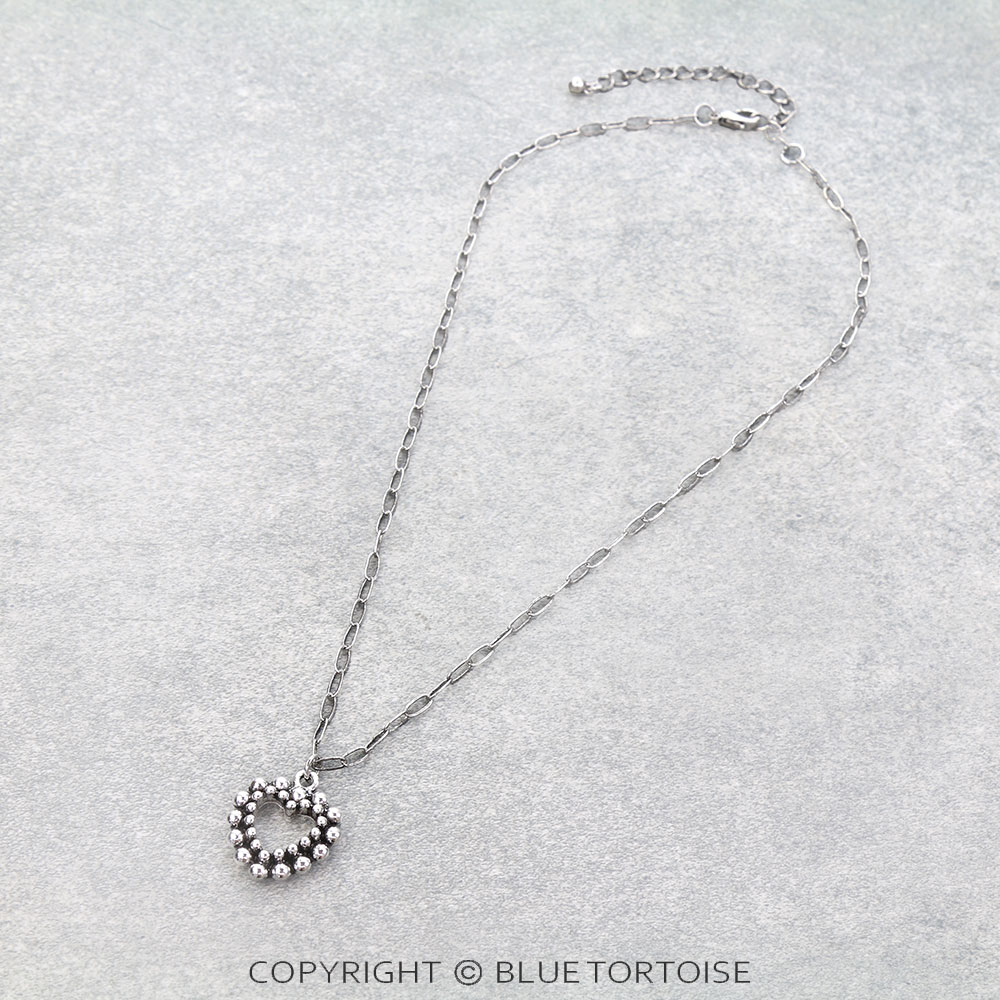 Western Ball TXR Heart Necklace