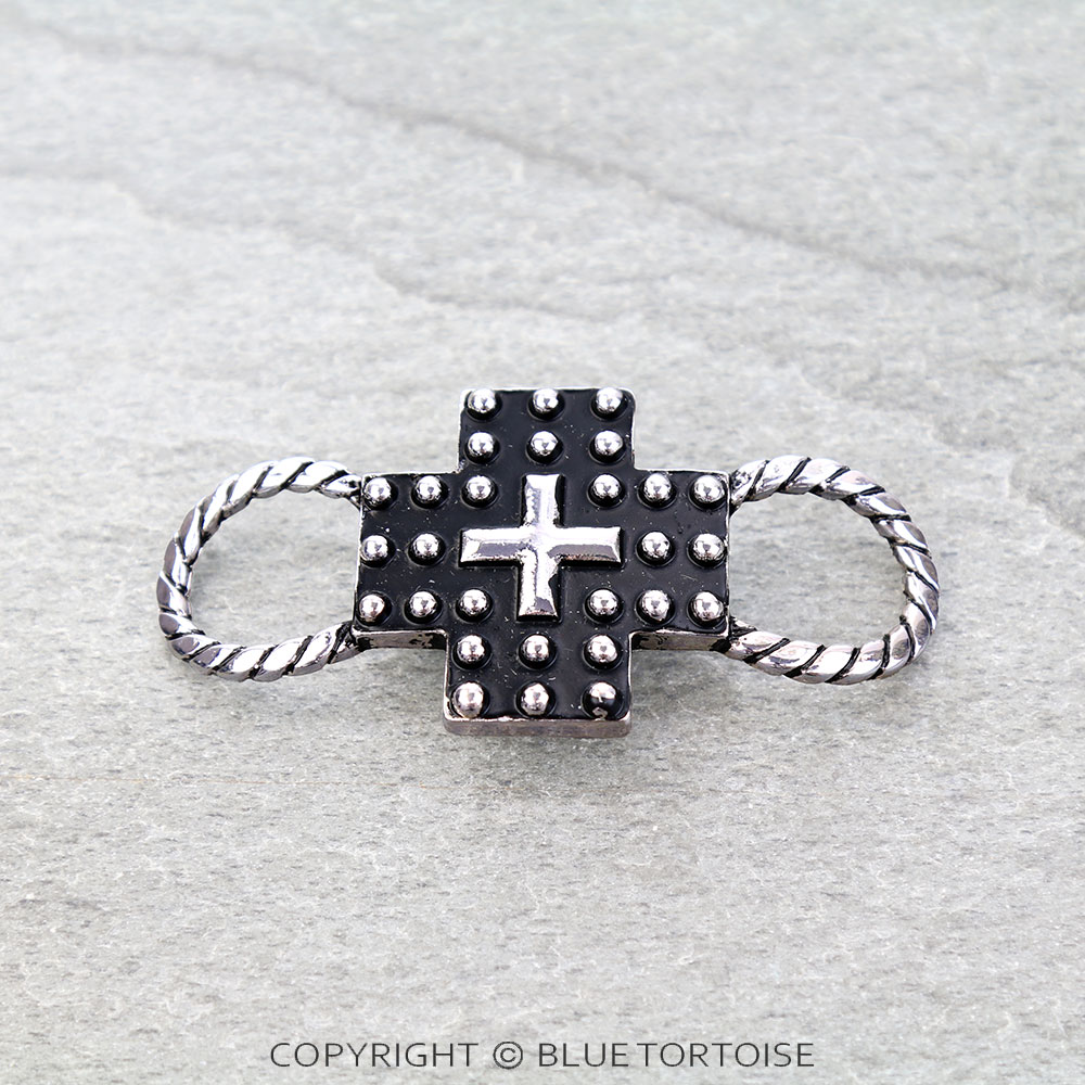 Western Ball Cross Scarf Charm