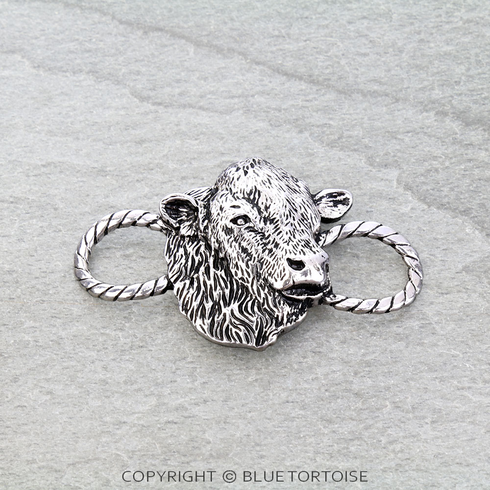 Western Cowhead Scarf Charm