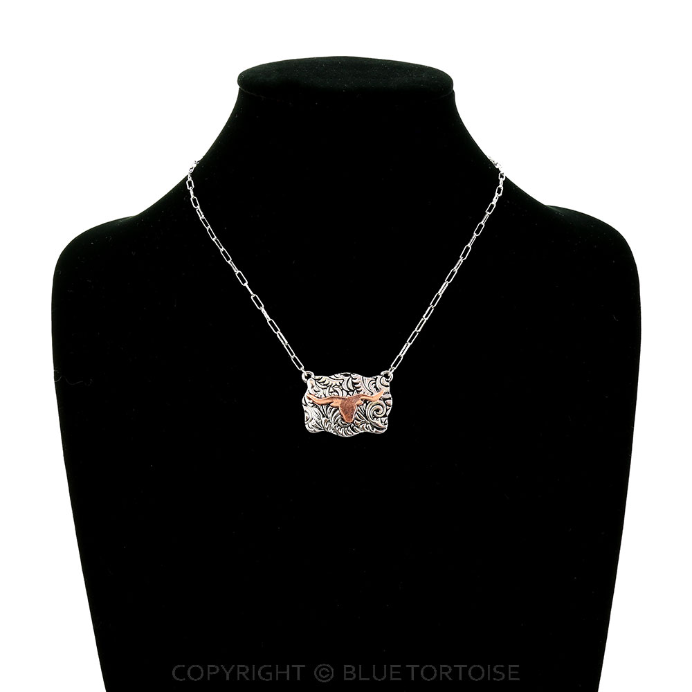 Western Steerhead Plate Necklace - Image 2
