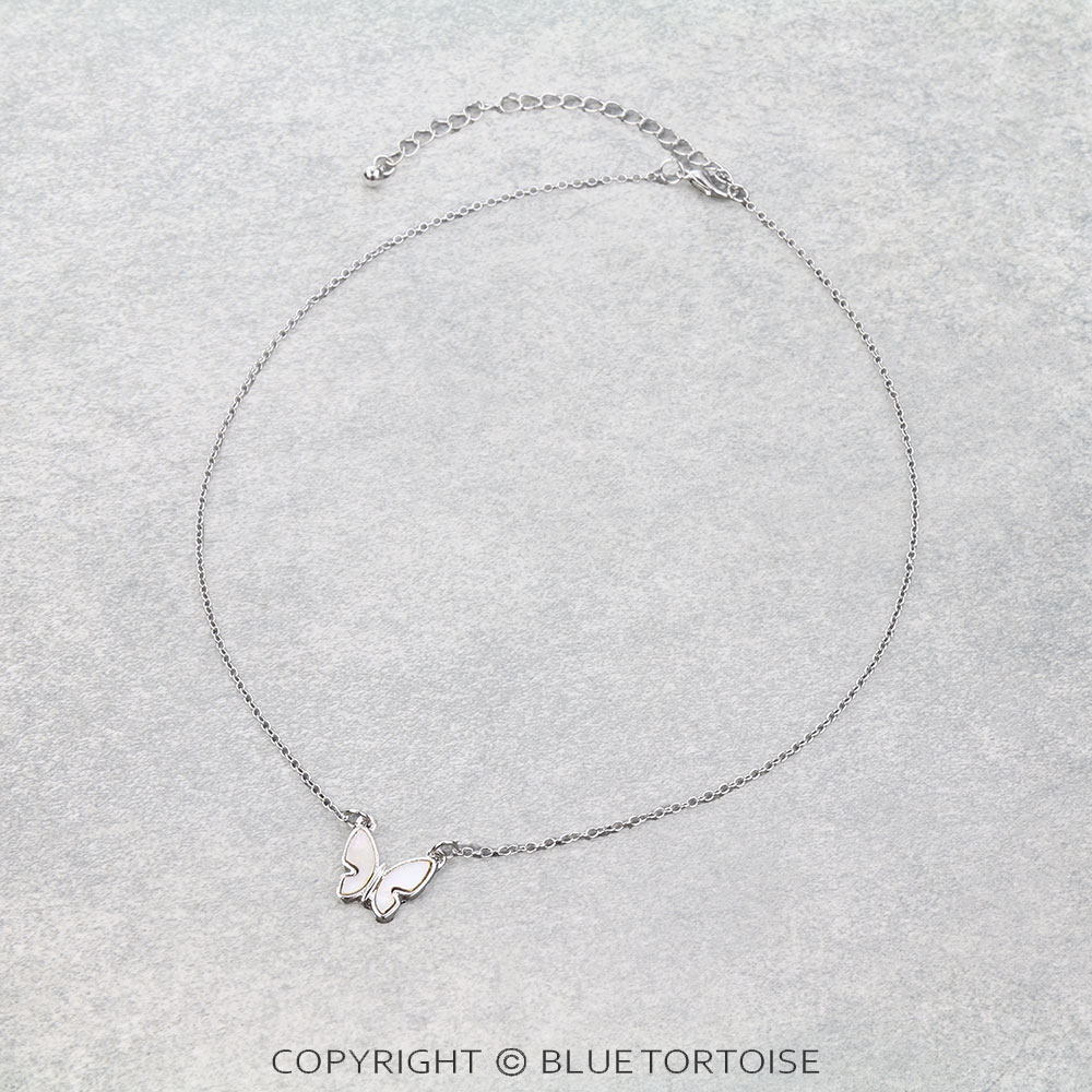 Mother of pearl Butterfly Pendant Necklace