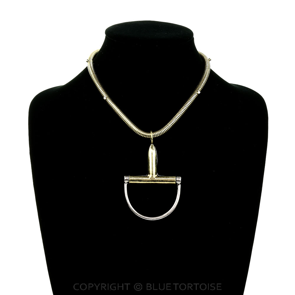 Western Horsebit Snake Chain Necklace - Image 2