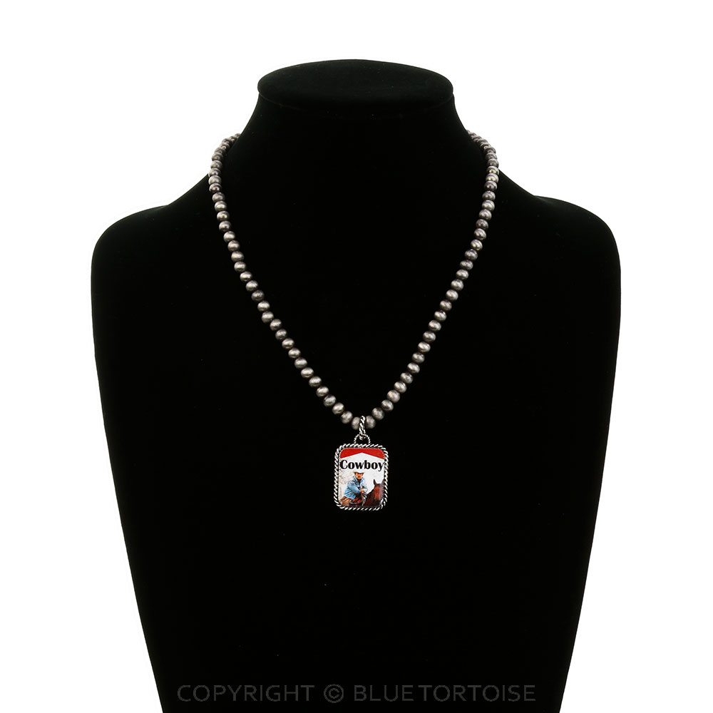 Western Cigarette Cowboy Necklace - Image 2