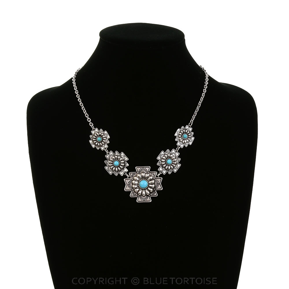 Western Aztec Concho Necklace - Image 2