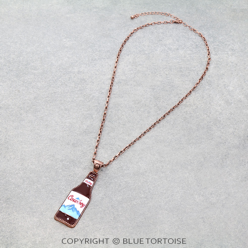 Western Cowboy & Beer Necklace