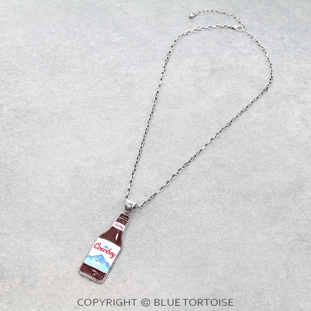 Western Cowboy & Beer Necklace