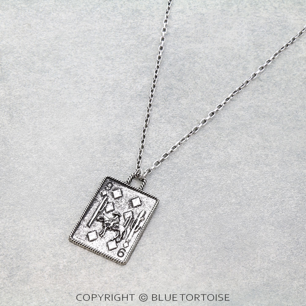 Western Gamble Scenery Card Necklace