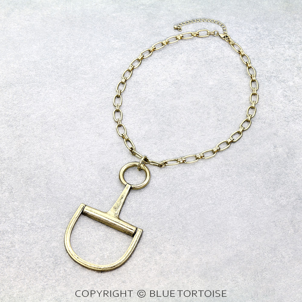 Western Horsebit Pendant Necklace