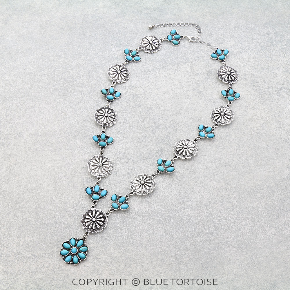Western Concho & Cluster Necklace